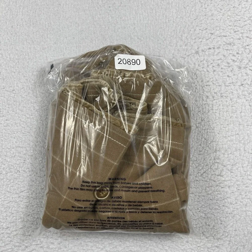 Christian Dior Jacket Womens 6 Tan‎ Wool Angora Windowpane Deconstructed France